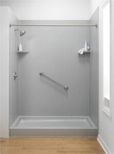 Gray shower remodel