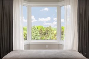Bay windows overlooking trees
