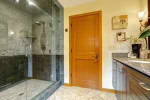 Custom Glass Shower Door in a Modern Bathroom